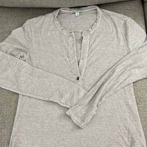 Long sleeve tee shirt by James Perse. Gently worn. Fabric very soft and light